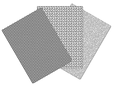 Prägematten Set 2 - Waben, Quadrate, Wolle